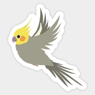 Flying cockatiel Sticker